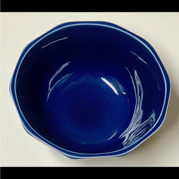 COPY - IKEA Sweden Cobalt Blue 10 Sided Soup Cereal Bowl - Picture 4 of 10